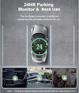 3 Camera Lens Front and Rear Inside Dashcam HD 1296P Video Recorder Night Vision