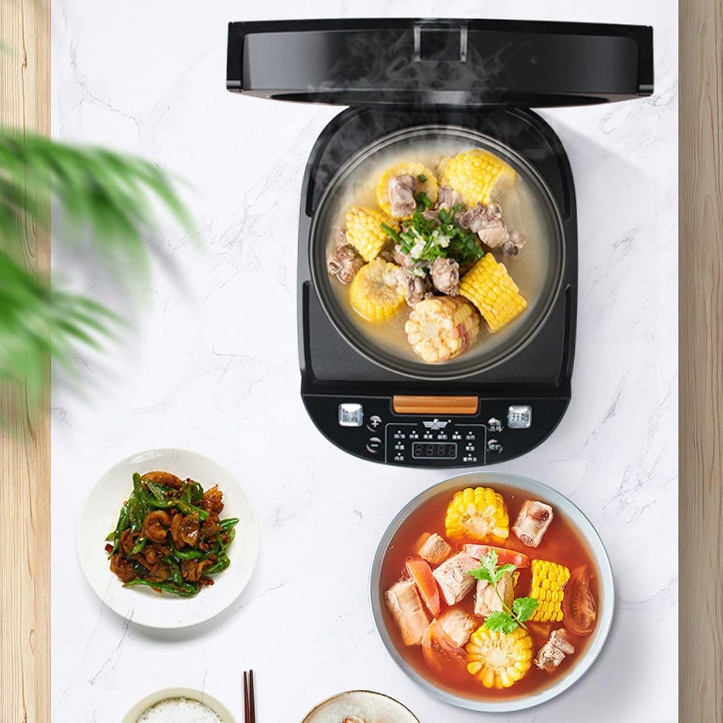 5L Intelligent Rice Cooker Multicooker Grain Cookering Machine With Nonstick Inner Pot For Soups Stews Grains Cereals Meat Cake