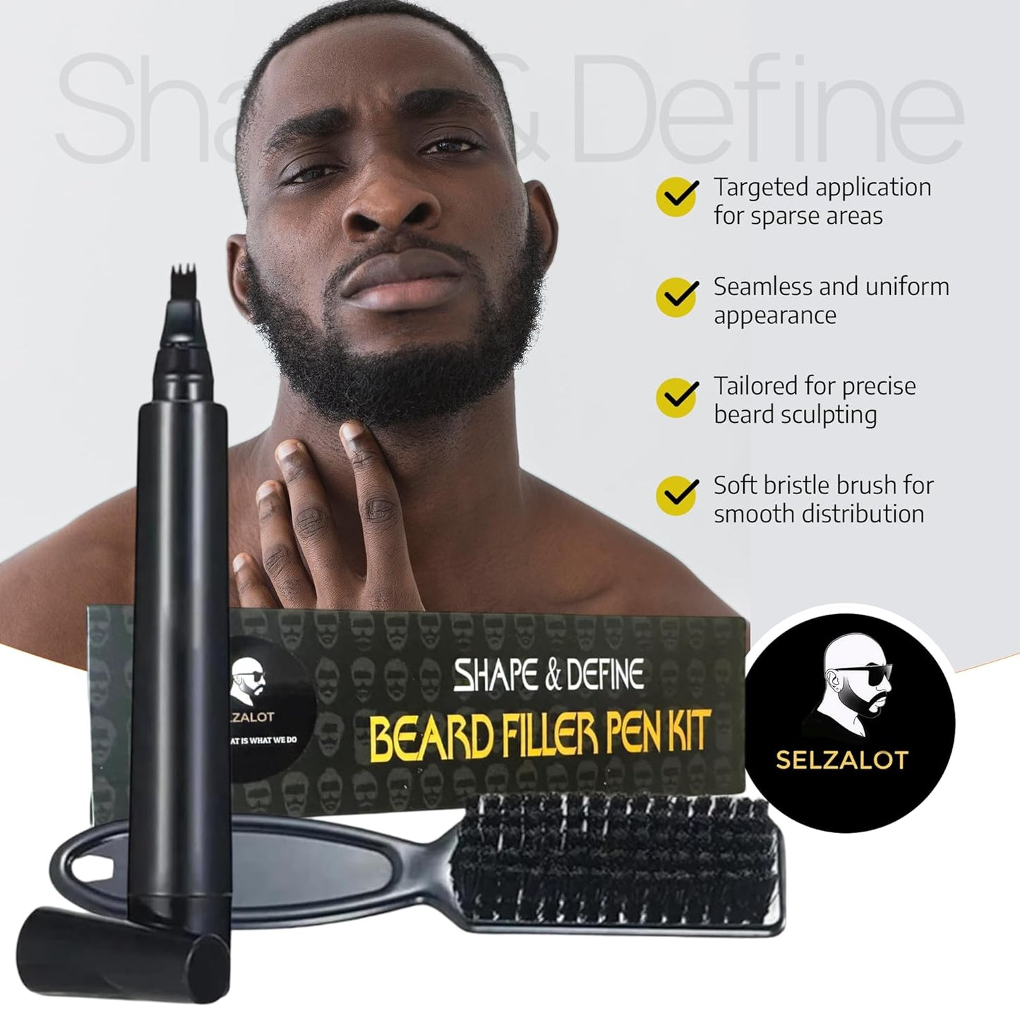 BeardMaster™ Filler Pen Kit - Waterproof, Sweatproof, Long-Lasting Beard Pencil for Men