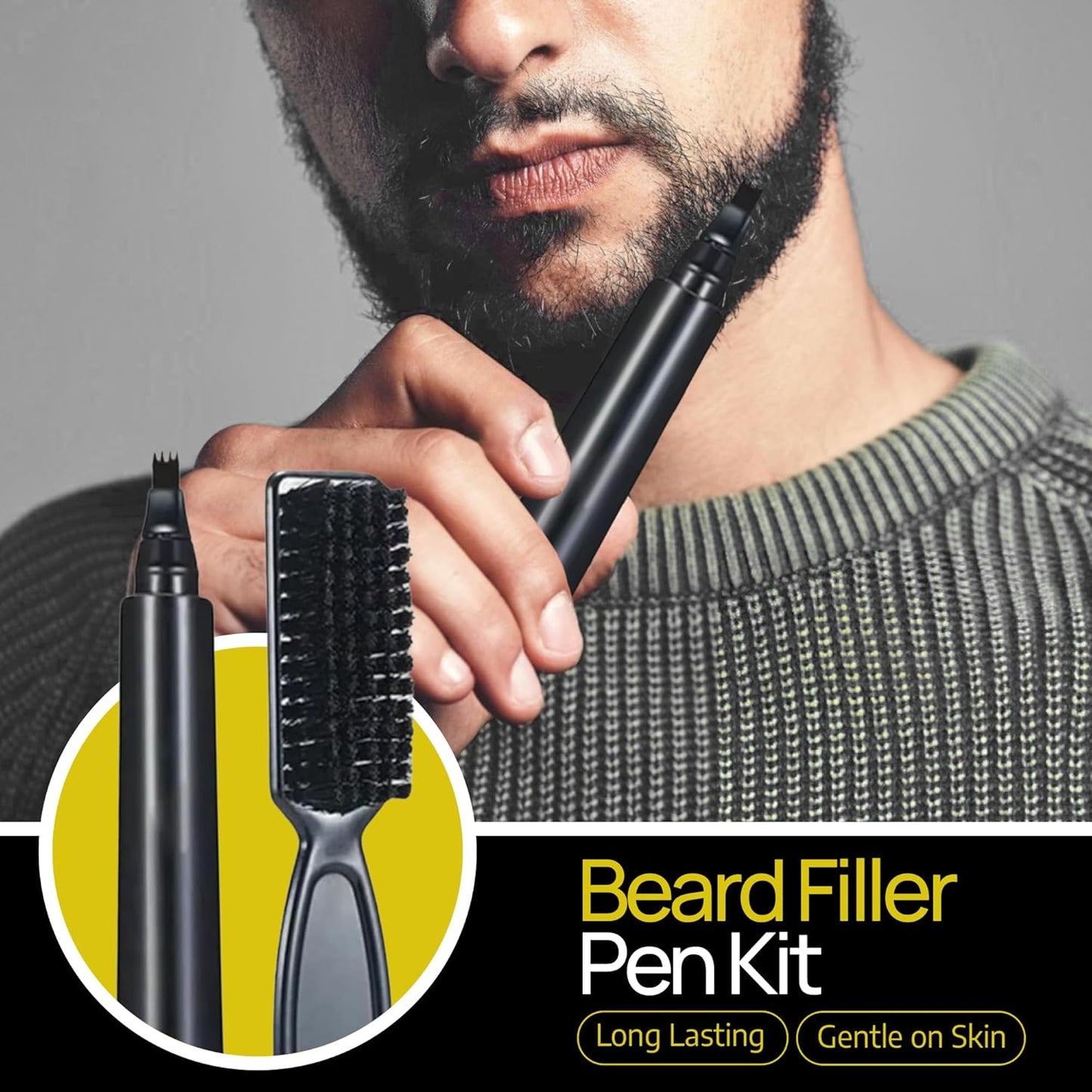 BeardMaster™ Filler Pen Kit - Waterproof, Sweatproof, Long-Lasting Beard Pencil for Men