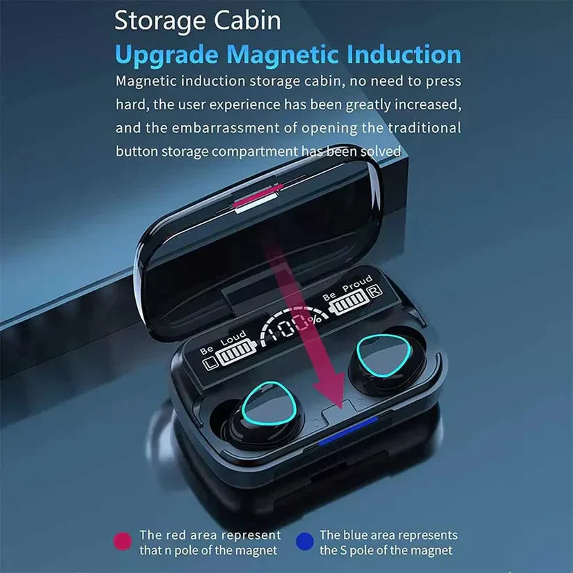 TWS M10 Earbuds Bluetooth 5.1 Earphones 3500mAh Charging Box Wireless Stereo