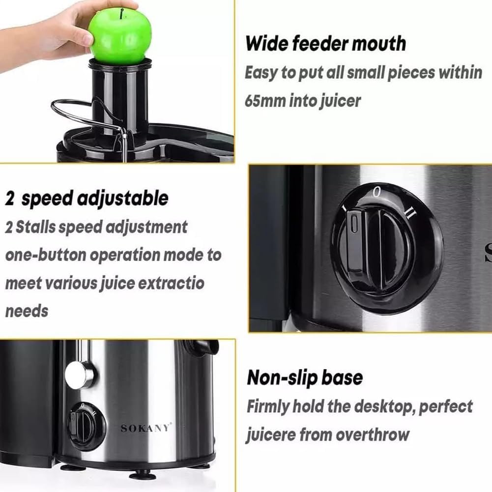 SOKANY SK-4009 4-in-1 Multifunction Juicer with 800W Motor and Stainless Steel Blade